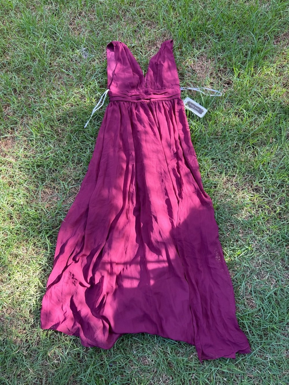 Sleeveless V-Neck Maxi Dress in Plum